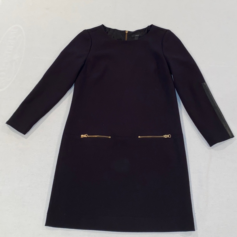 J. Crew women’s black 3/4 sleeve mini dress size 2